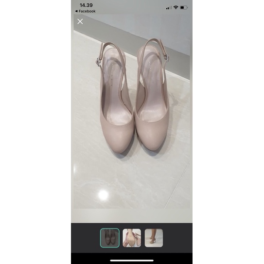 preloved charles and keith pump heels nude