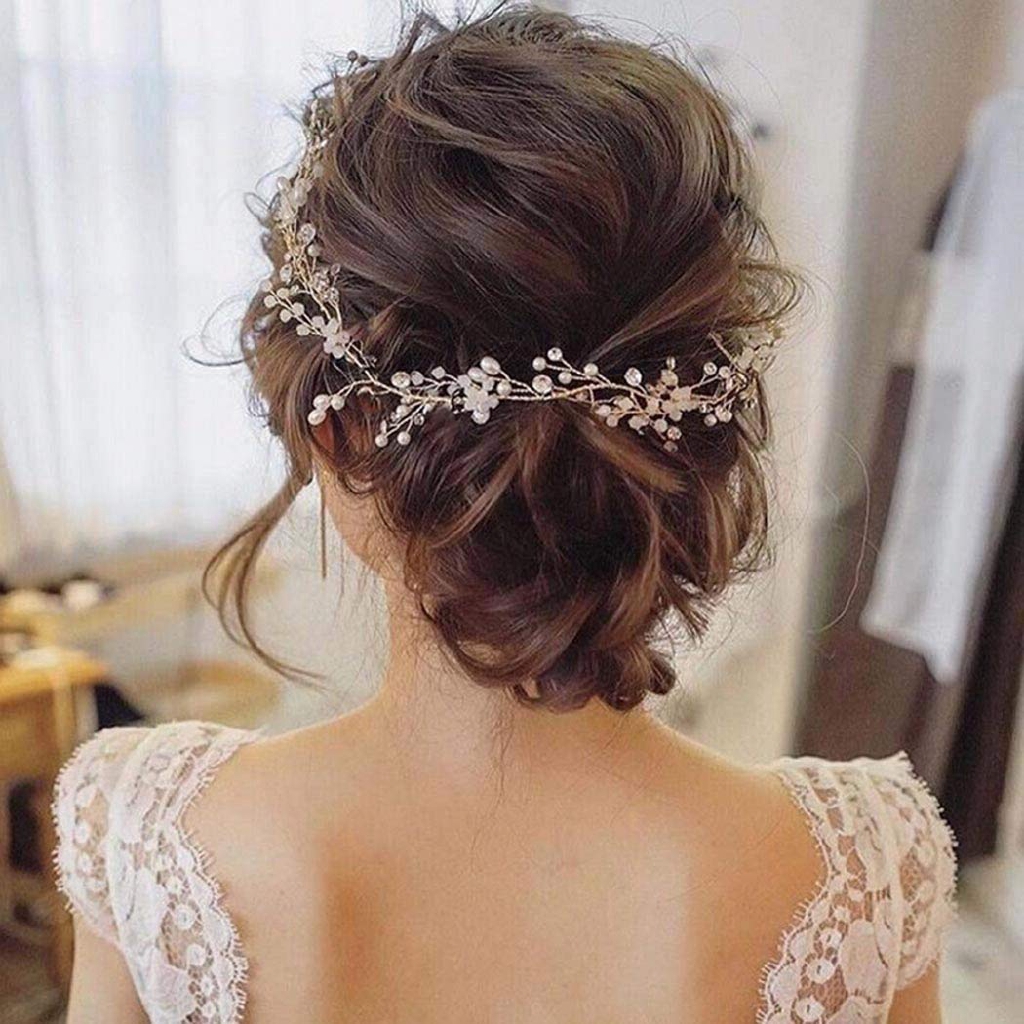 Ladies Charming Crystal Pearl Flower  Hair Clips / Women Elegant Wedding Bridal Snap Barrette Hair pins / Diamond U-type Desgin Hair Sticks / Girls Wedding Trendy Hair Accessories