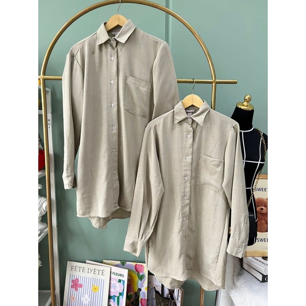 Hm tunic linen longsleeved blouse