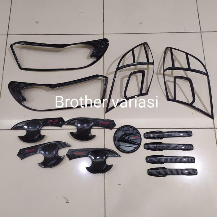 Paket garnish outer handle tank cover carbon all new brio 2018 up