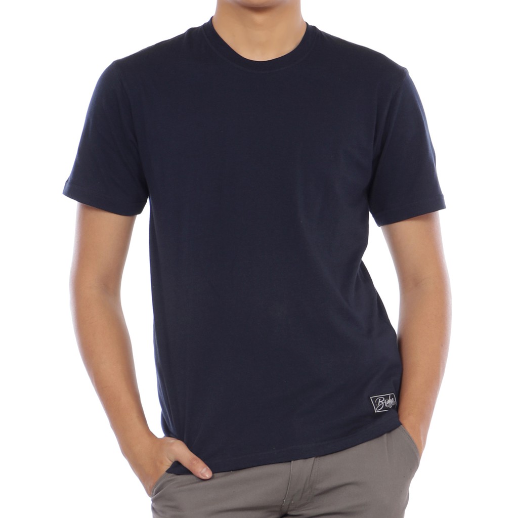 Kaos polos combed 30s navy Yang Lagi Hits