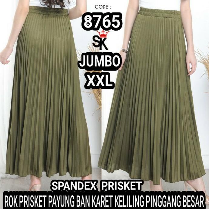 Rok plisket jumbo premium/rok plisket payung Jumbo terbaru kekinian