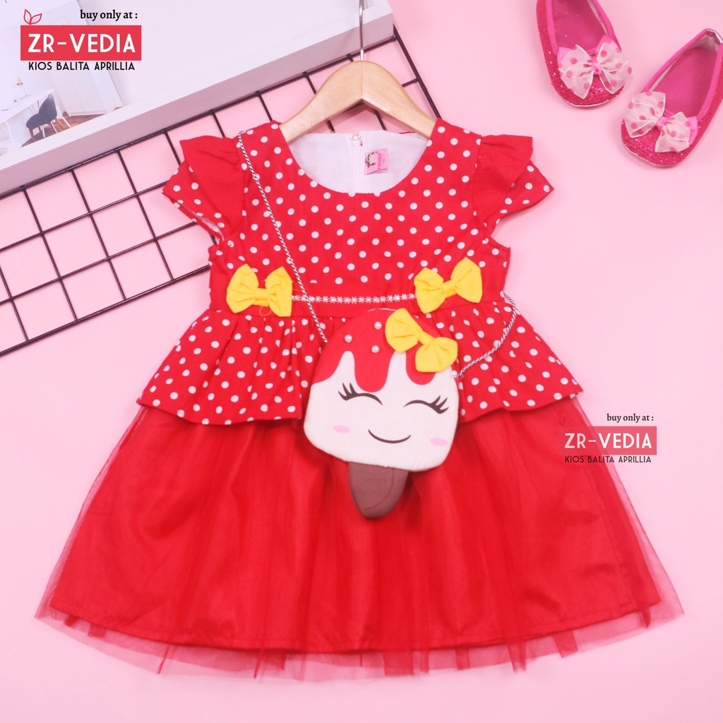 (GRATIS TAS) Dress Sakura 3-18 Bulan / SNI Baju Anak Bayi Perempuan EXPORT Quality Dres Branded Karakter