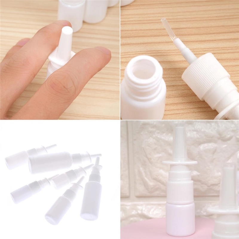 Botol Semprot Kosong Portabel Bahan Plastik Warna Putih Ukuran 10ml / 15ml / 20ml / 30ml / 50ml Untuk Travel