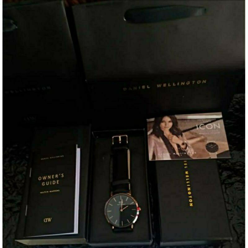recommended cod jam pria & wanita 2898a kulit wd 4 & 3,2cm (free box ori , paperbag , manual book ,