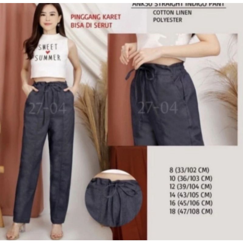 Celana Kulot ANKO Straight Stone Pants