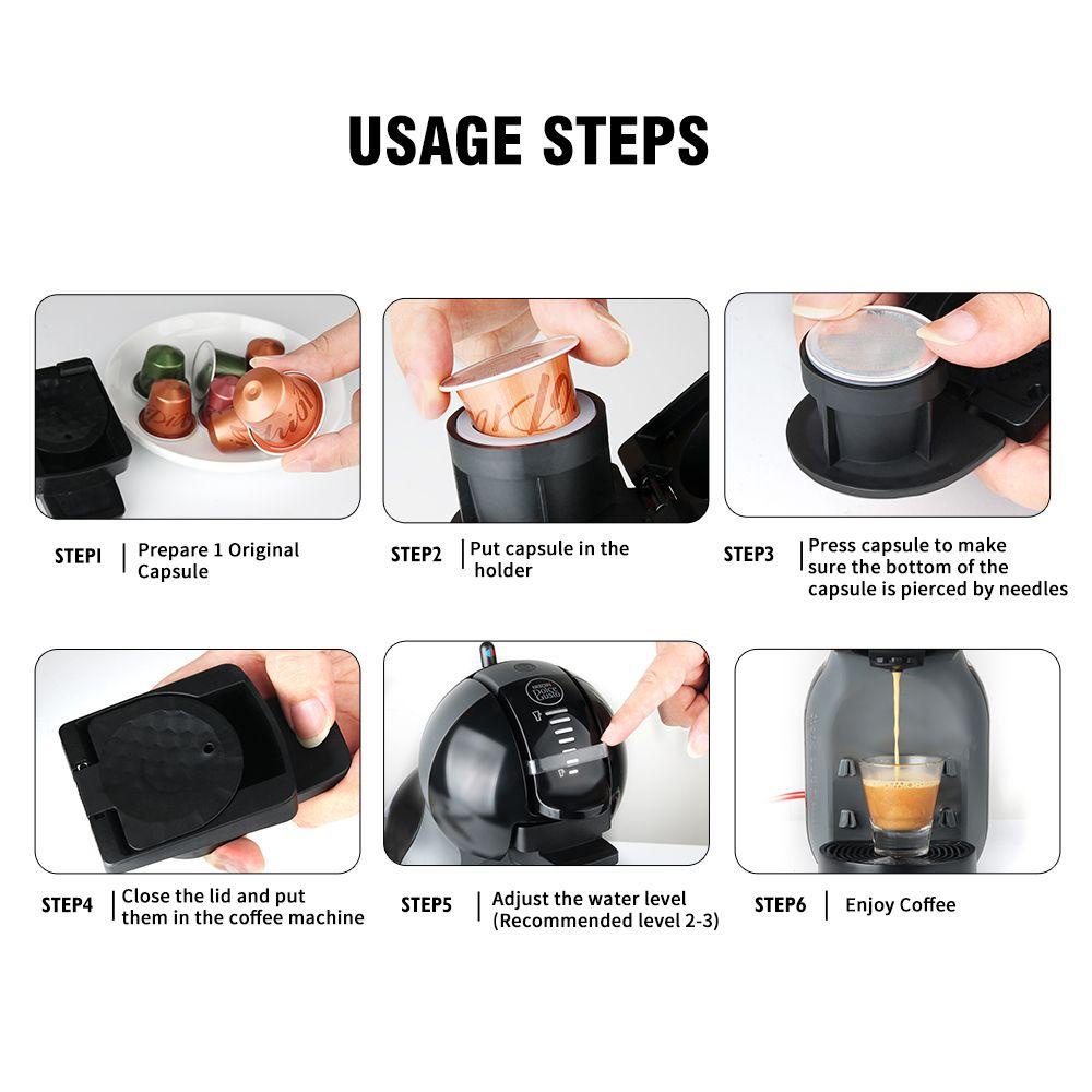 Solighter Coffee Capsule Adapter Alat Kopi Dekorasi Rumah Coffee Pods Cream Maker Ubah Ke Holder Kapsul Original