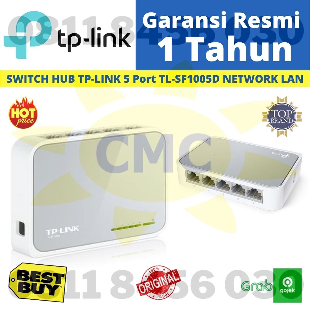 SWITCH HUB TP-LINK 5 Port TL-SF1005D 10/100Mbps TPLINK Network LAN
