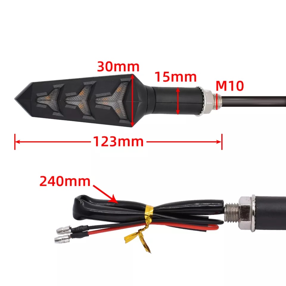 Lampu Sen Sein Running 2 Mode Rizoma 627 Model Panah Universal Semua Motor Vixion.R15,Byson,Cbr150r,Cb150r,Gsx,Ninja Dan Motor Lain Nya