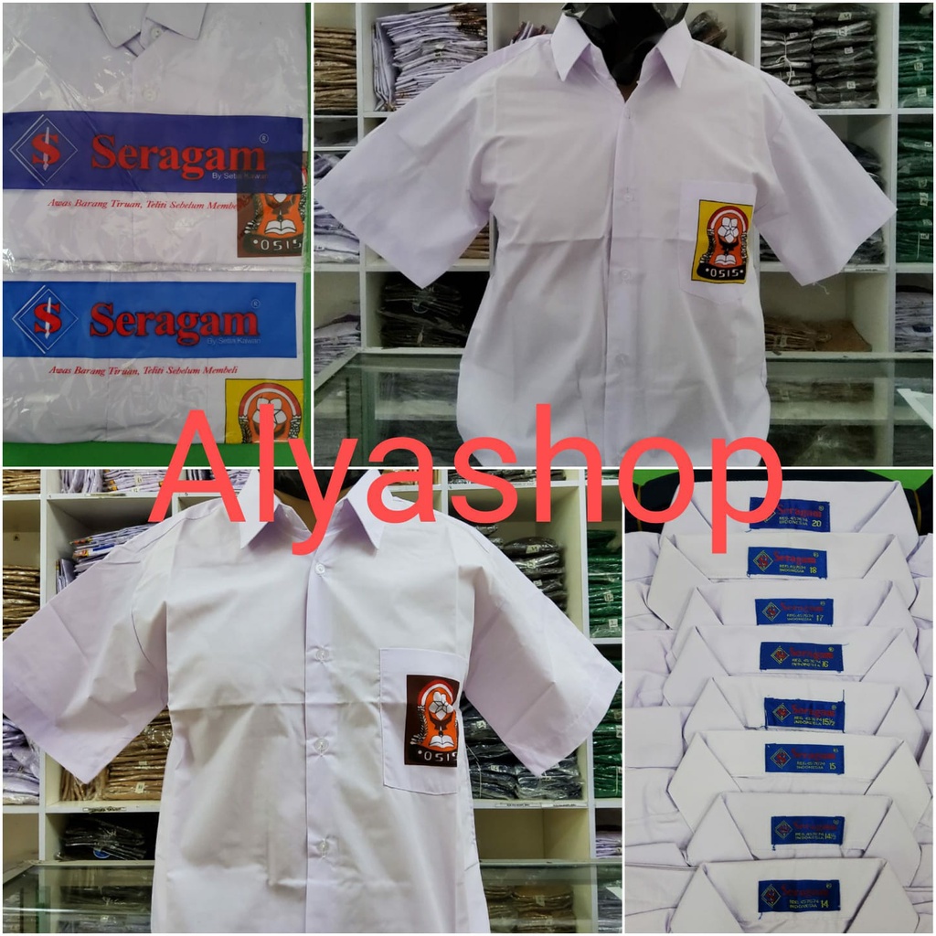 Baju Putih SMP &amp; SMA/SMK | Baju Putih Polos Seragam Sekolah Merk SERAGAM
