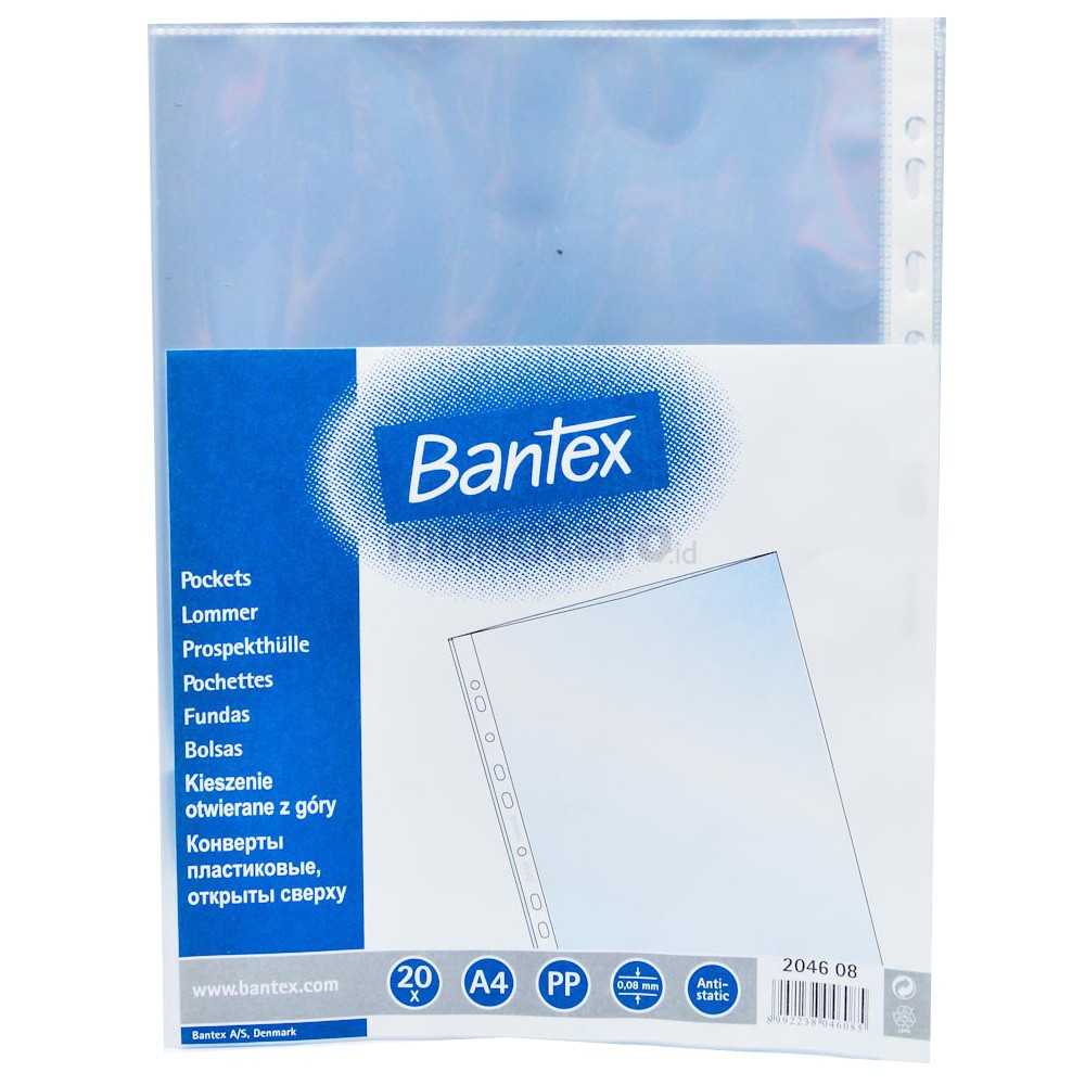 

BANTEX POCKET 8046 A4 CLEAR 0.08MM ISI 20PCS