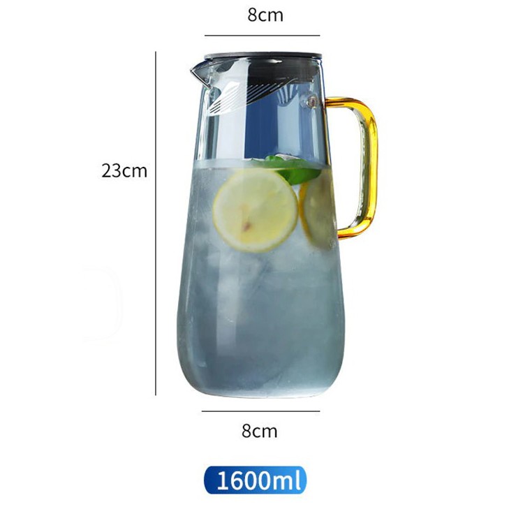 Teko Pitcher Teh Kopi Jus Borosilicate Glass 1.6L - TP-955 - Transparent