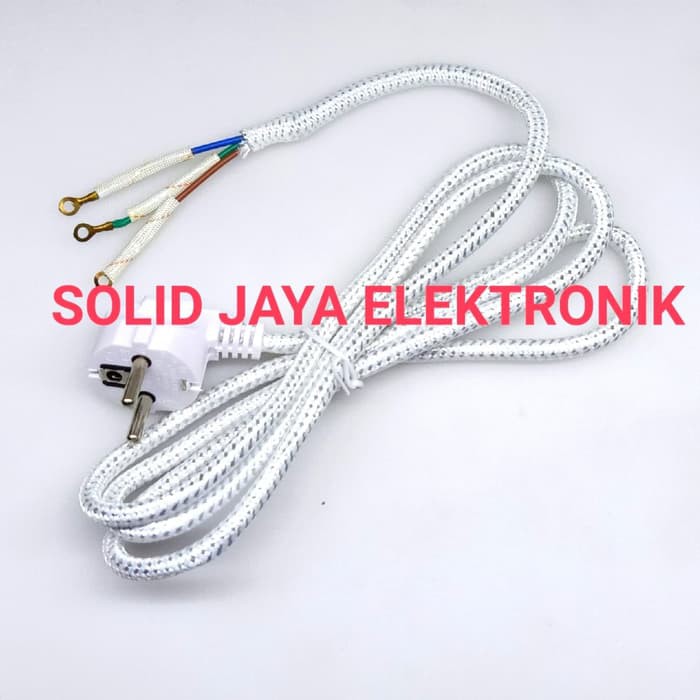 KABEL STRIKA 3P STERIKA 3KABEL BESAR GOSOKAN IRON WIRE SHINYOKU ASLI 3 PIN 1.8M SNI