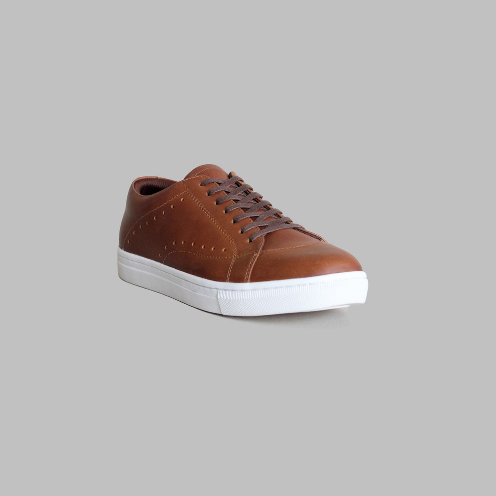 ARTAP - Sepatu Sneakers Kulit Asli - Alordi CH Tan White Sole