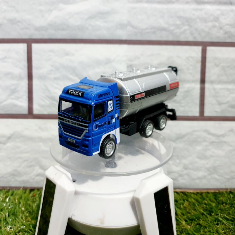 diecast truk tangki polisi pullback - miniatur truk tangki polisi - mainan kado