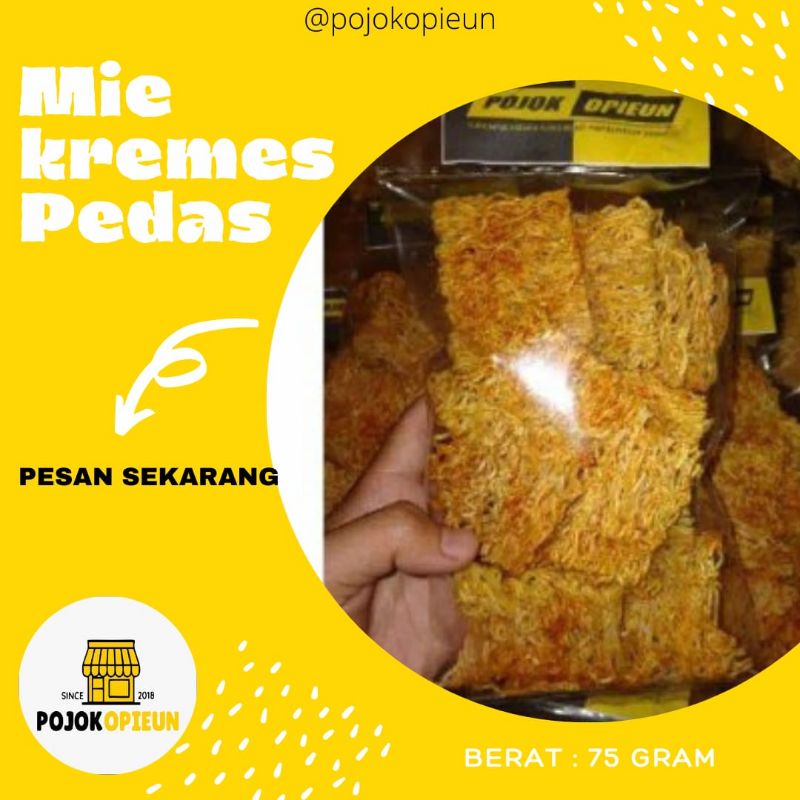 

MIE PEDAS | MIE KREMES 75 gr | MIE KERING PEDAS | MIE KRITING | POJOK OPIEUN