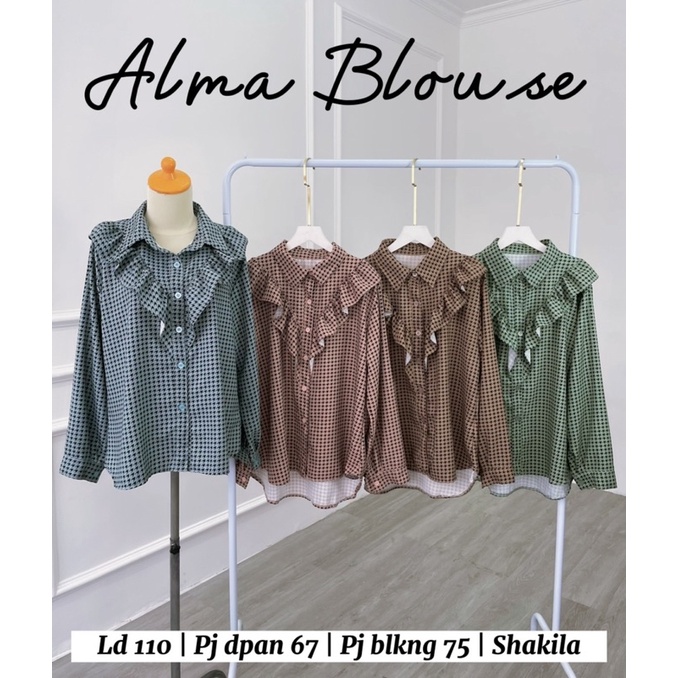 ALMA BLOUSE SHAKILA BLUS SHAKILA MOTIF ATASAN MOTIF SHAKILA ALL SIZE ATASAN MUSLIM