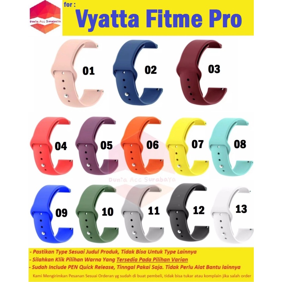 Strap Silikon Polos Simple Vytaa Fitme Pro Karet Lembut Lentur Elastis - 12 Black