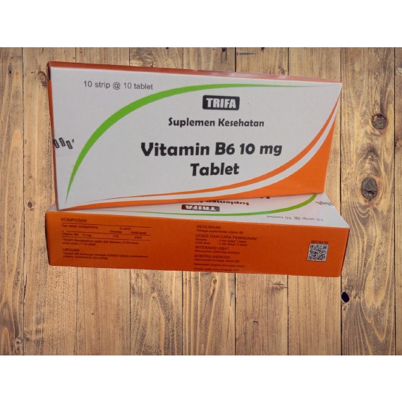 Jual VITAMIN B6 10MG TABLET PER BOX ISI 10 STRIP MERK TRIFA Shopee