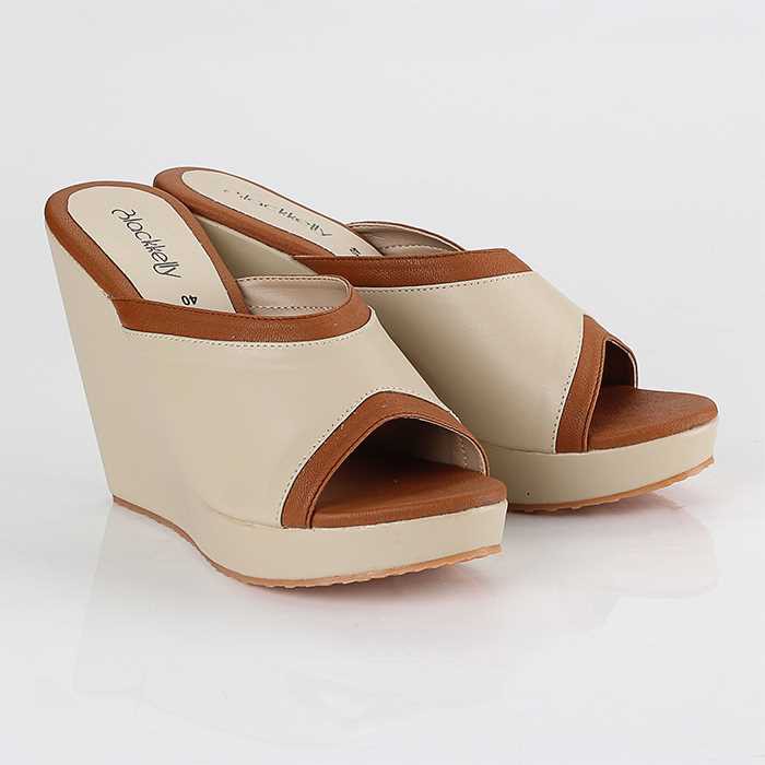 Sandal Wedges Wanita Fashion Hak Heels Terbaru Blackkelly Original