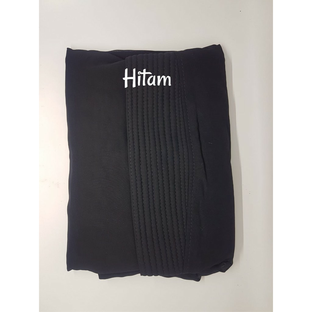 Jilbab Instan 2 Layer Jumbo Nesrin Hijab Syari Kerudung Khimar Terbaru-HITAM