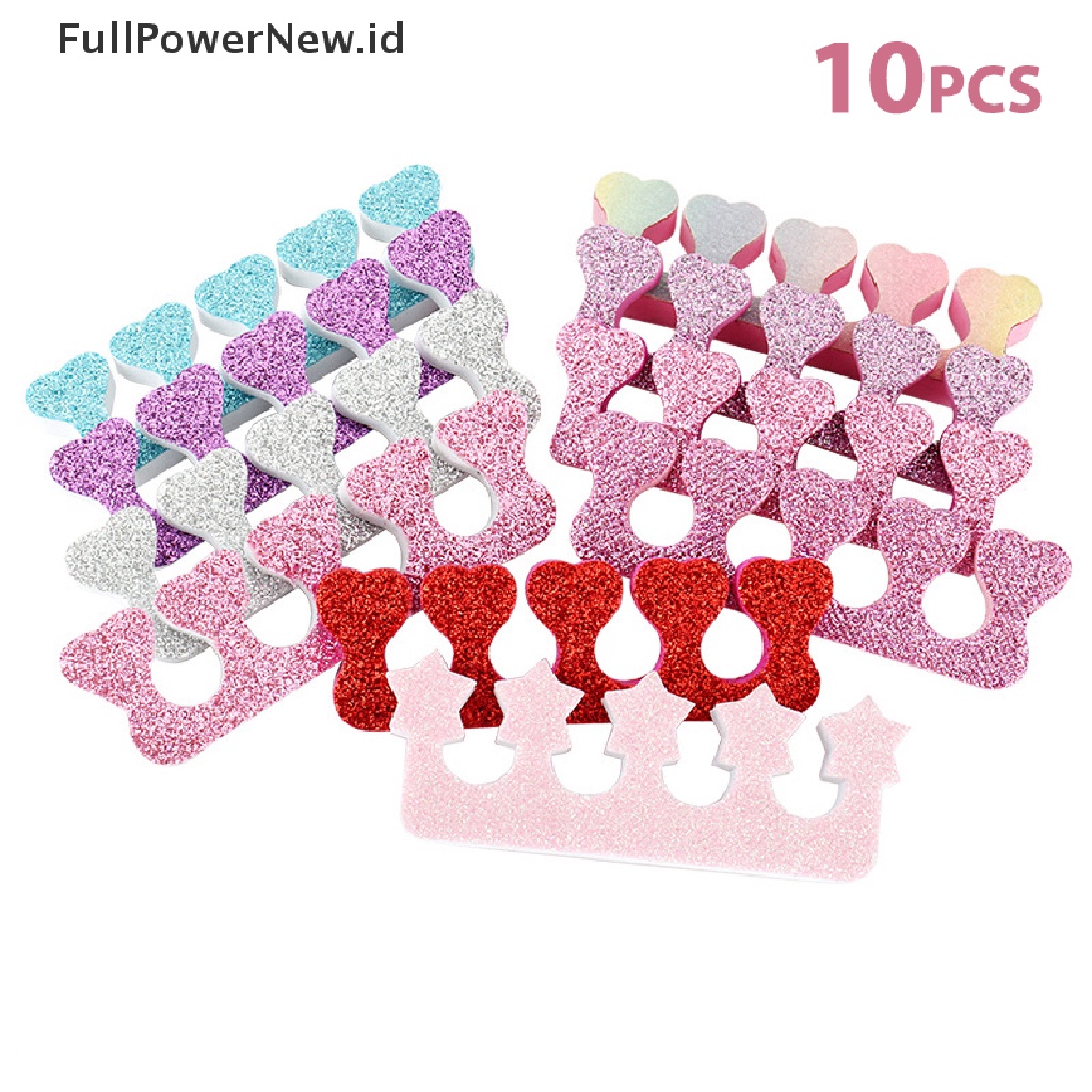 (Full) 10pcs Pemisah / Pelurus Kuku Bahan Silikon Lembut Untuk Manicure / Pedicure