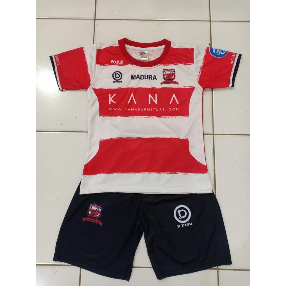 jersey baju madura united/setelan bola madura united printing usia 2-12thn