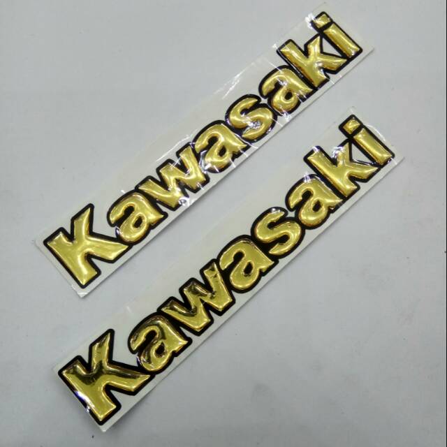 Emblem Kawasaki sepasang gold