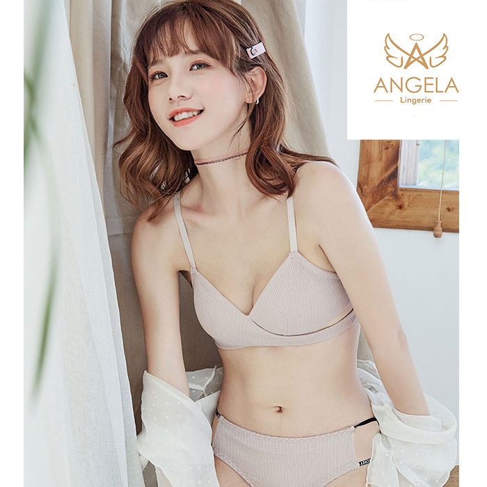 ANGELA PREMIUM JAPAN Bra BH Push Up Set Tanpa Kawat Celana Dalam Wanita Bikini Sport Beha Lingerie Korea Fashion Bralette Remaja Perempuan Sexy Pakaian Dalam COD Renang Motif Bunga Cewek Pita Bunga Murah Vivi Jumbo Bralette