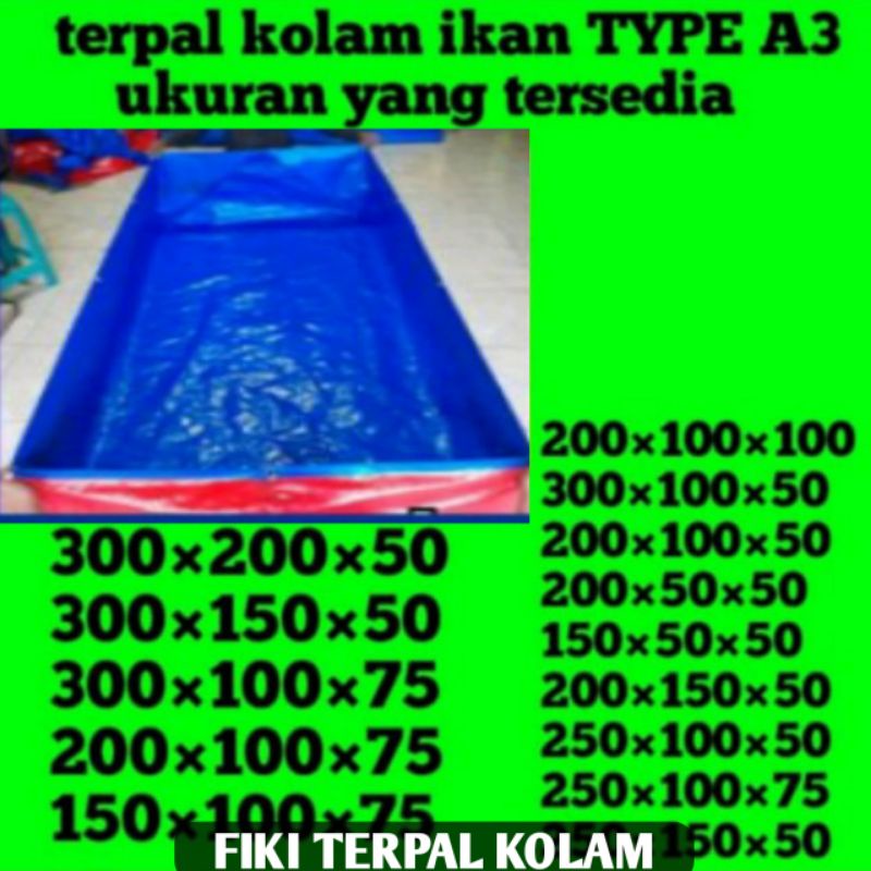 TERPAL KOLAM IKAN 200X100X50 TYEPE'A5 KOREA