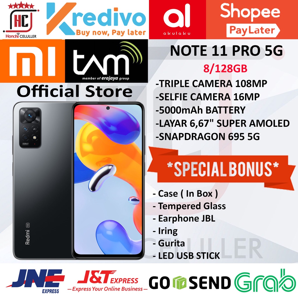 XIAOMI REDMI NOTE 11 PRO 5G 8 128 8/128 GB GARANSI RESMI XIAOMI INDONESIA TAM