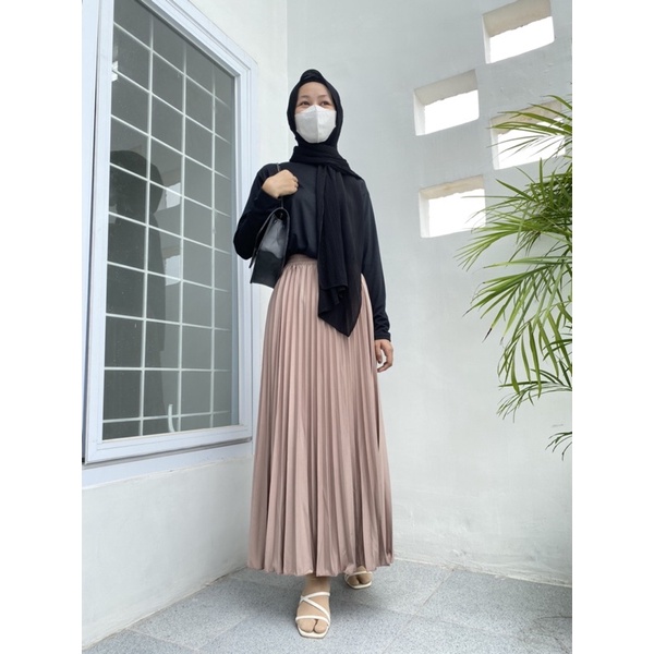 TEBAL ROK PLISKET PREMIUM ADEM ROK MAYUNG PLISKET GRADE A fit to XL