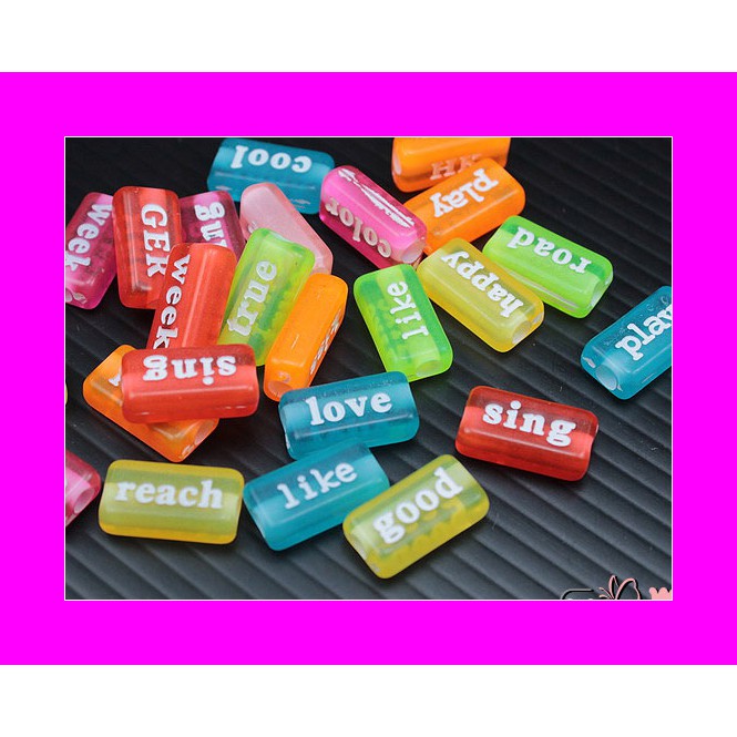 

25 Pcs Manik Akrilik Katan 6 x 15 mm (MPA-037) WP Craft