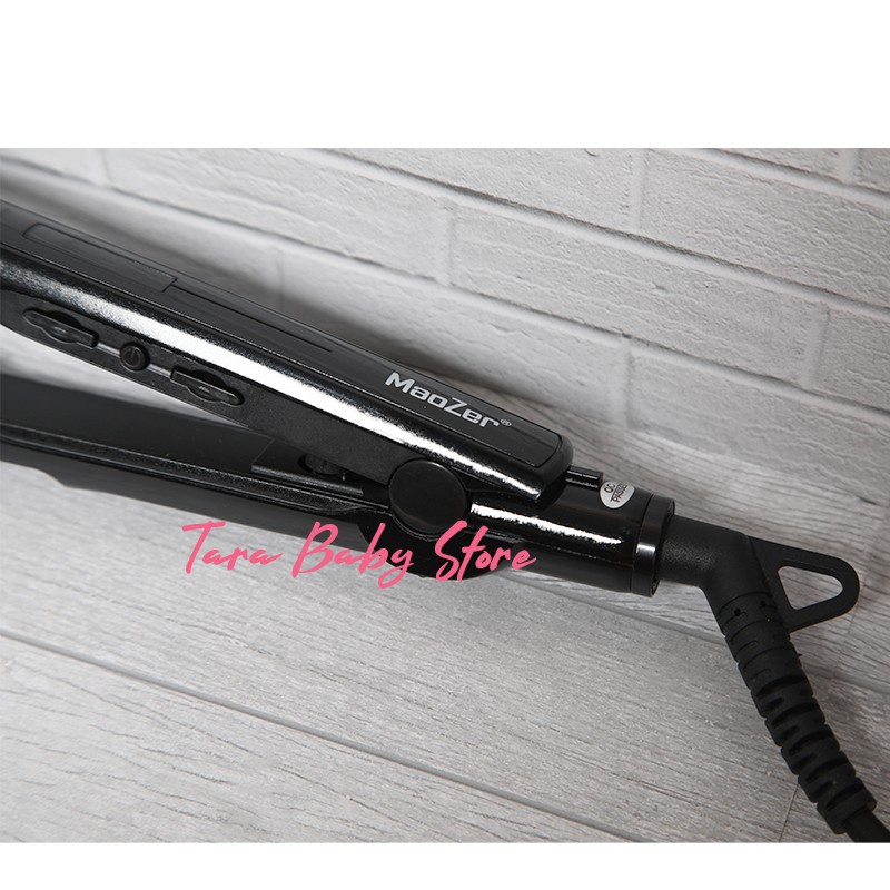 Tarababystore I Catokan Maozer 9955 Plat Keramik Slim Curly Lurus Catok 2in1 Digital Hair Straighten