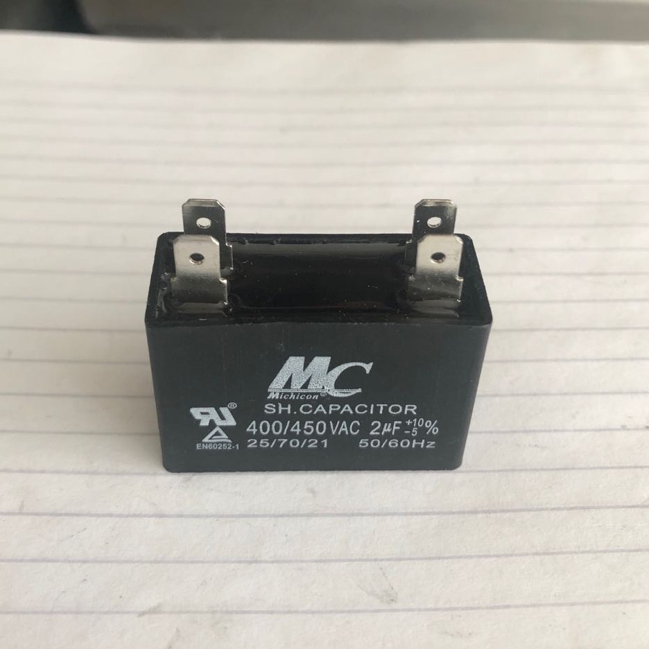 Kapasitor Fan Ac Capacitor Fan 2 Uf 2 Mikro Merk Mc 4 Kaki Shopee Indonesia