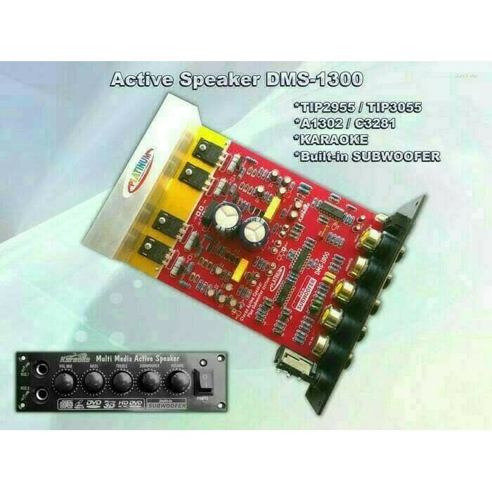 KIT POWER AMPLI SPEAKER AKTIF KARAOKE PLUS SUBWOOFER DMS 1300