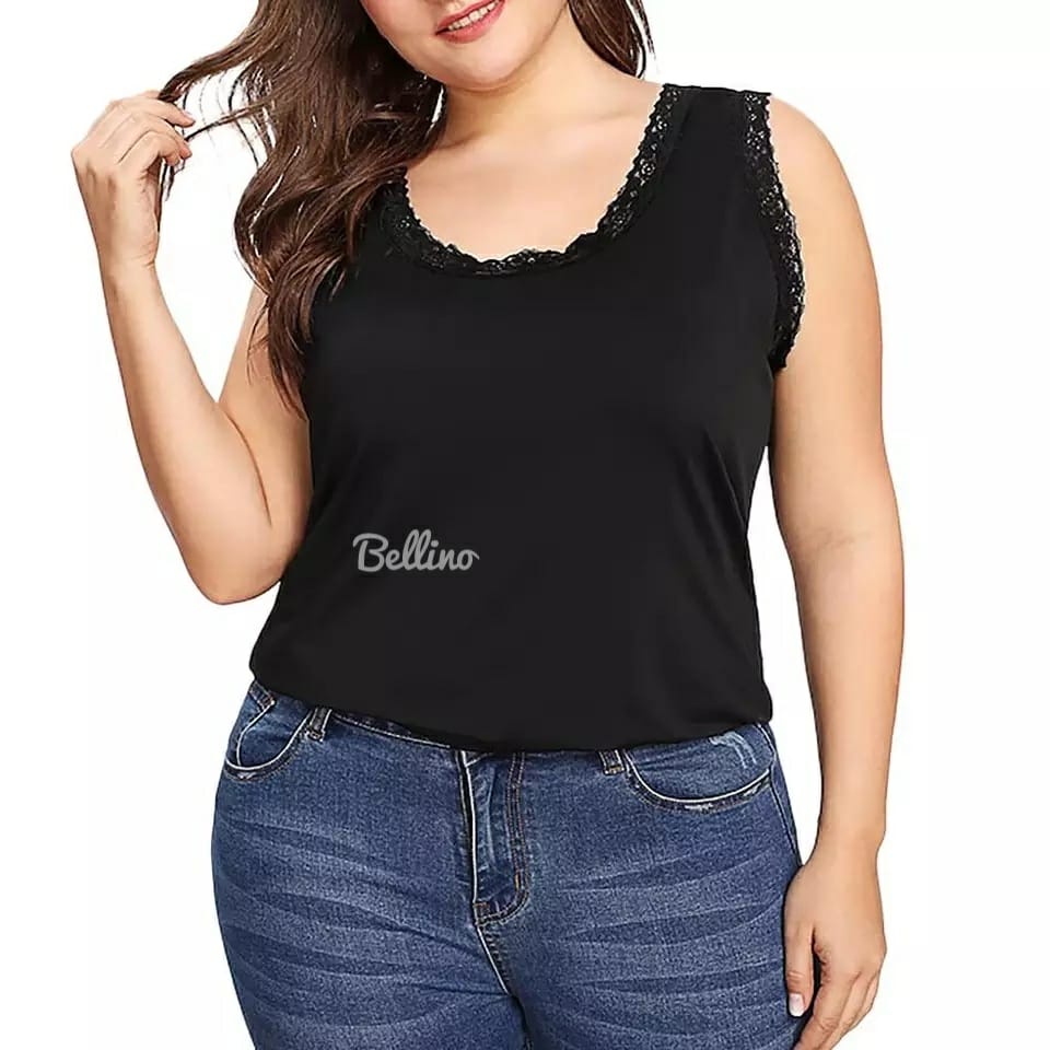 Kamisol Renda Jumbo Wanita Super Soft Fit XXL Camisol Renda Jumbo Viorano Tank Top Singlet Camisole Wanita Tanktop Big Size Super Soft Kaos Dalaman Tangtop Ukuran Besar Tang top Pakaian Dalam