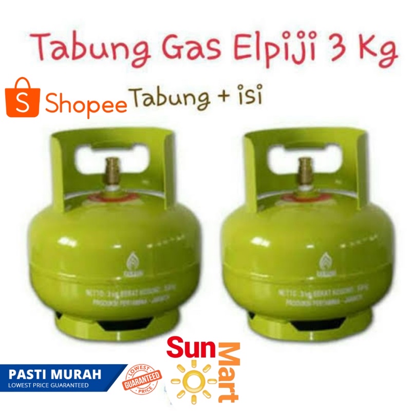 Tabung Gas 3 kg isi / Tabung Elpiji 3kg + isi