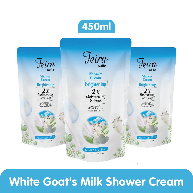 Feira White Shower Cream/Body Wash Refill 450ml