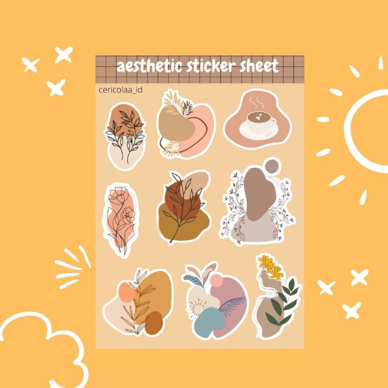 

Sticker Sheet Aesthetic Sheet (kisscut)
