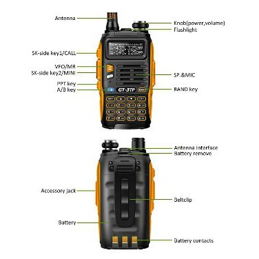 Promo RADIO HT HANDY TALKY BOPENG GT 3MARK 111 8WHAT DUAL BAND WATERFROF  HENSEAD Limited