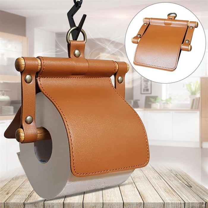 Triple W Nordic Leather Tissue Box Tempat Tisu Gulung Gantung Premium