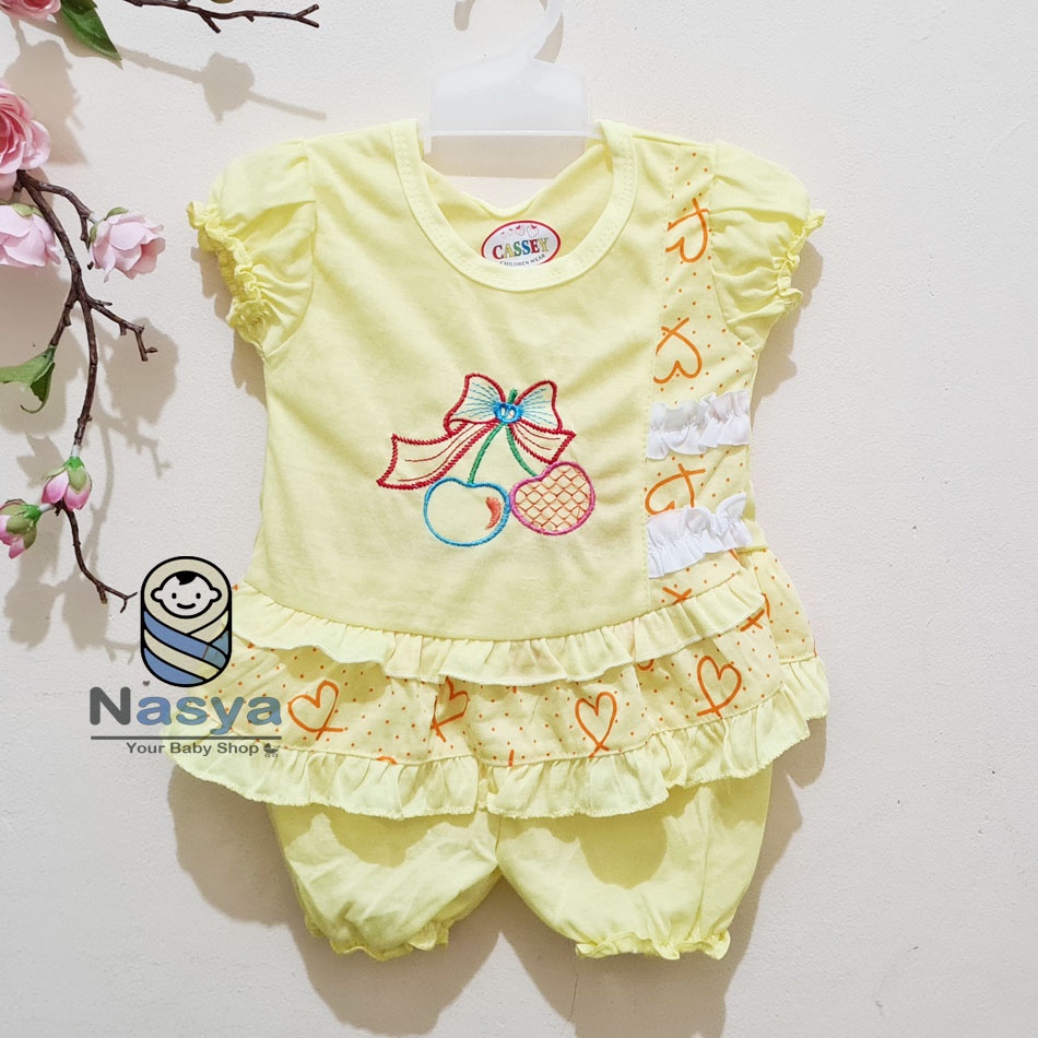 [N-094] NEW !! Baju Bayi Perempuan MURAH set celana (3-6 bulan)