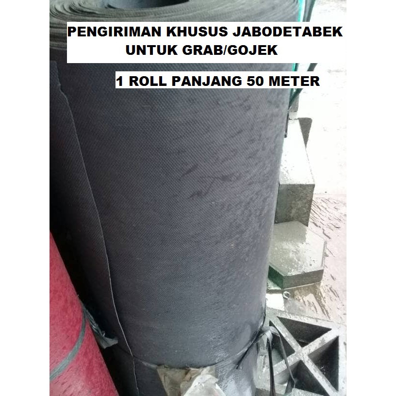 Karpet Talang Air 90 cm x 50 meter Karpet Atap Genteng Hitam Flipper Per roll