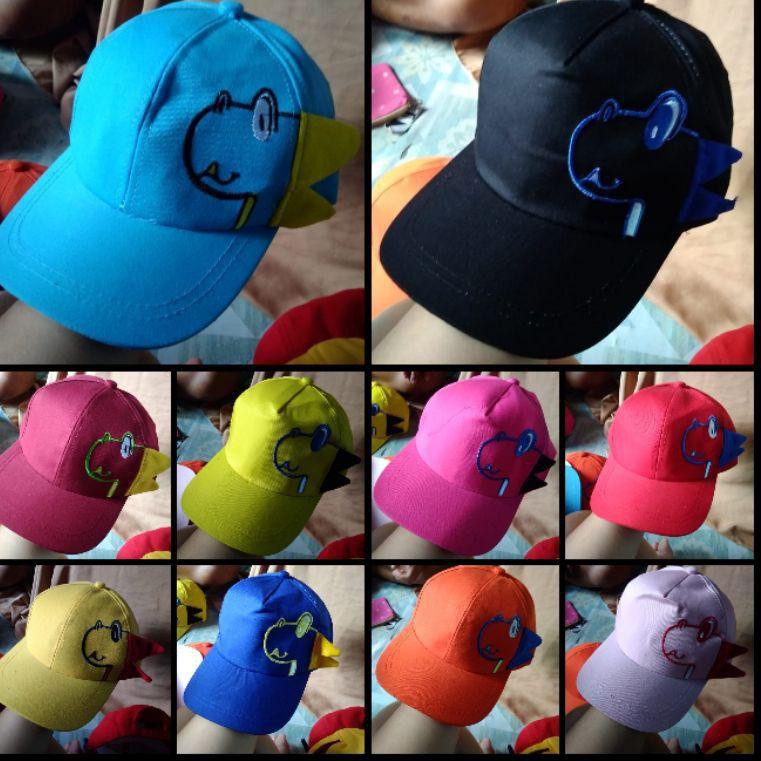 topi anak karakter Dinosaurus Topi anak cowok cewek Topi Baseball Anak Laki Laki Perempuan Full Bordir Dino