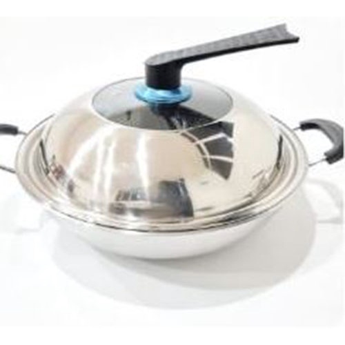 Penggorengan Stainless Steel Tebal Wok Kuali Goreng