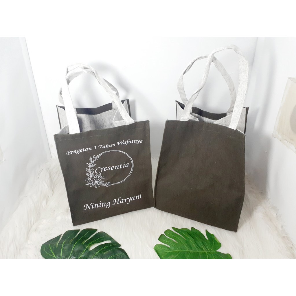 

Tas Souvenir Kanvas Tahlilan Kematian/ Goodie Bag Kanvas