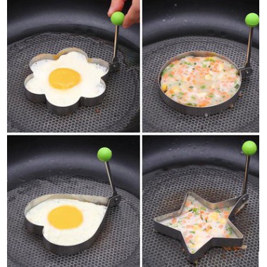 Cetakan Telur Bulat Telor Ceplok Mata Sapi Dadar Goreng Bahan Stainless Steel Pancake
