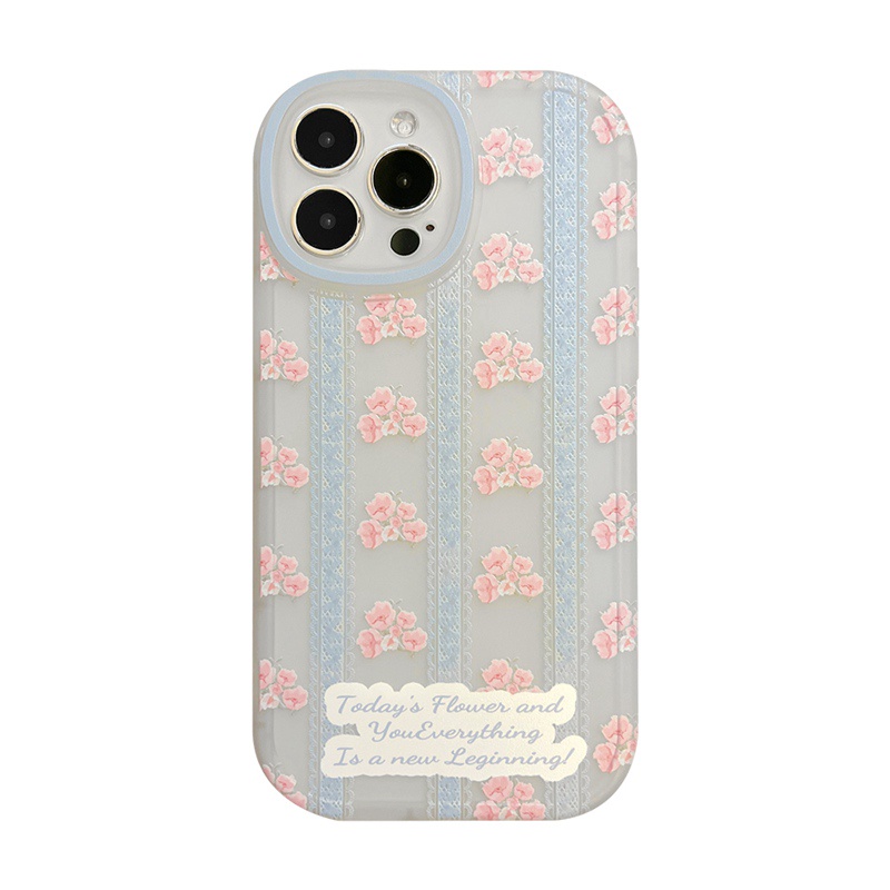 Soft Case Bahan Silikon Motif Bunga Untuk IPhone 7 8 Plus X XR XS Max 11 Pro Max 12 13 Pro Max SE 2020