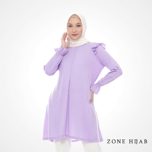Baju Atasan Muslim Wanita Tunik All Size Fit L - Nayara Manset Original